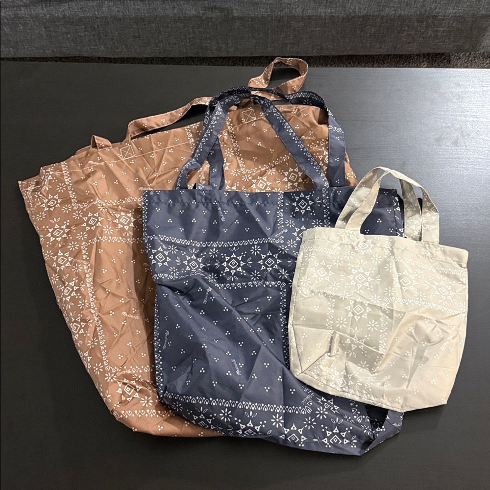 Madewell Resourced Bandana Print Tote Bags - Set of 3